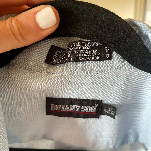 Vintage botany 500 unisex men’s women’s oversized blue button down shirt - Picture 6 of 12